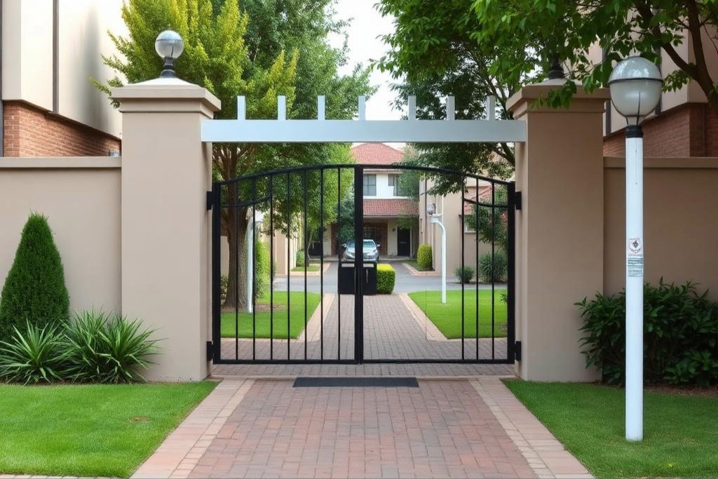 Neat residential complex entrance